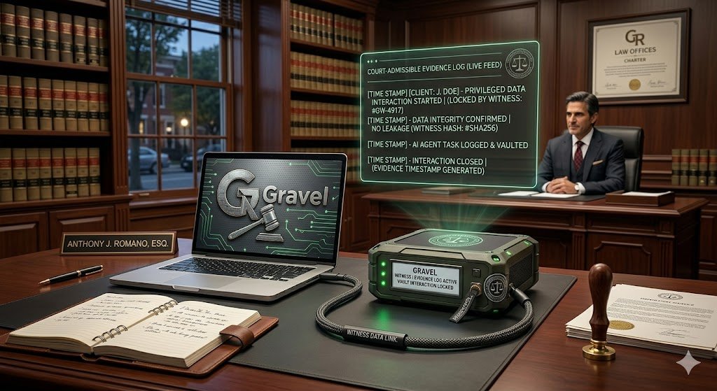 Solo legal workstation with EVID log